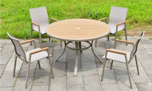 [FANA 5 PCS] Set de Comedor Para Exterior 5 Piezas "Bolsena"