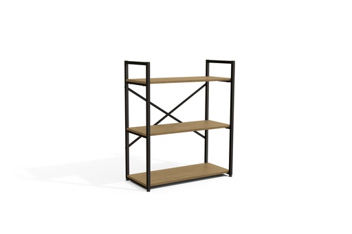 [LI007-FRPRF] 3-Shelf Bookcase "Platone"
