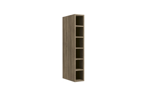 [G760-NO] Bottle Rack Shelf (15cm) "Noce"