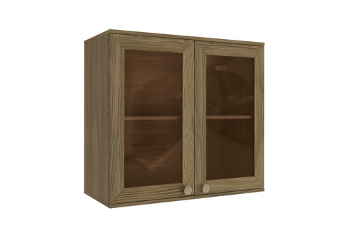 [N649-NG] Aéreo de 2 puertas de vidrio (80 cm) “Brianna”