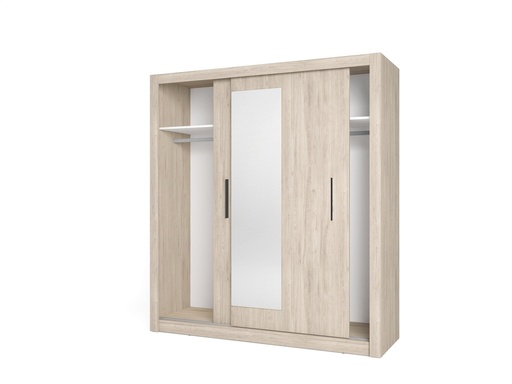 2-Sliding Door Wardrobe With Mirror “Edlyn”