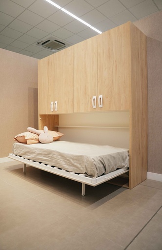 Cama Abatible Horizontal con Armario "Eshly"