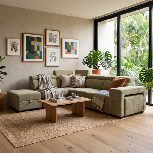 Sofá cama esquinero modular “Gabriele”