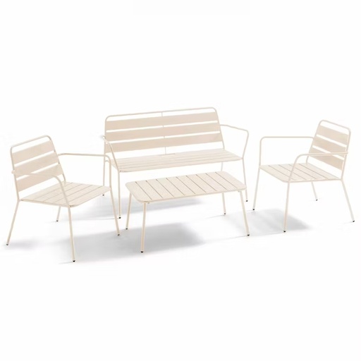 [MS19301 BEIGE] Outdoor Coffee Set 4 Pieces “Albano