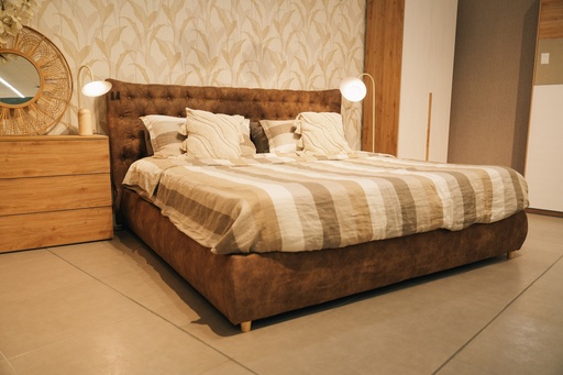 [LTSUBC990KING- PK05] Cama Canapé "Jenniffer" (King) - Café