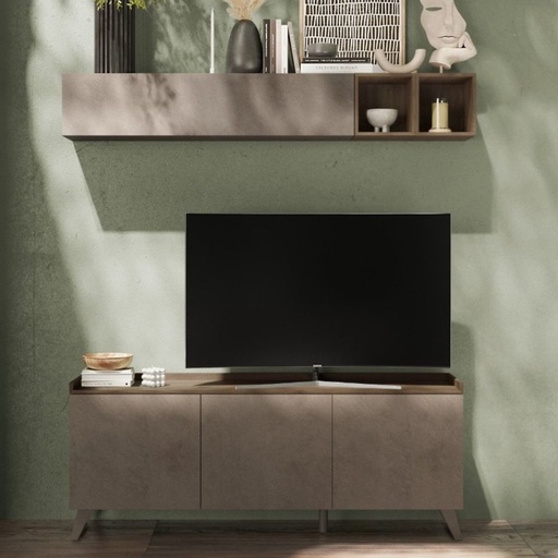 [206024-15MR] TV Stand with 3 Doors "Lester"