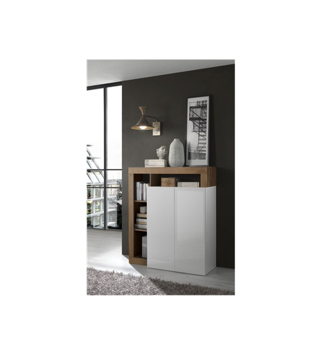 [209030-04MR] Tall 2-Door Shelf Unit "Logan"