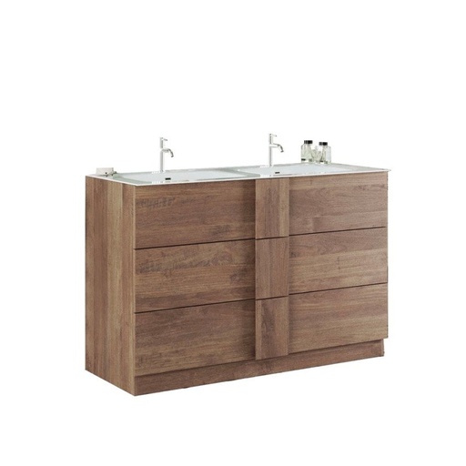 [433963-T120] Mueble de Baño con Doble Lavabo (120 cm) "Letizia"