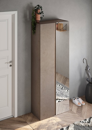 [406089-40MR] 2-Door Wardrobe with Mirror "Laura"