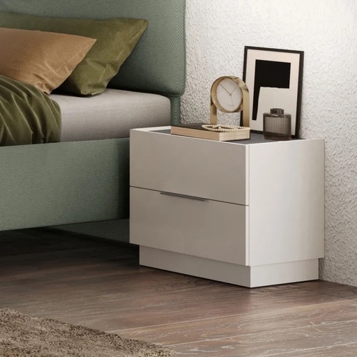 [683192-11-A] Set of 2-Drawer Nightstands "Lorena"