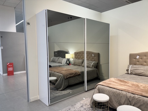 [689043-275S] 2-Sliding Door Wardrobe with Mirror "Lissette"
