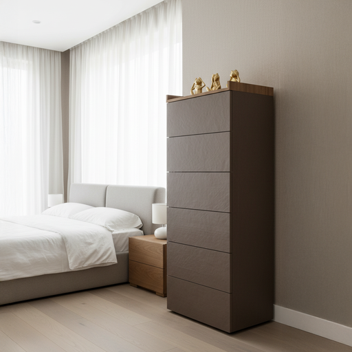 [686024-06-MR] 7 Drawer Tall Dresser "Leila"