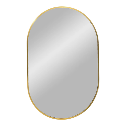 [4001550] Metal Frame Mirror "Noyon" (Golden)