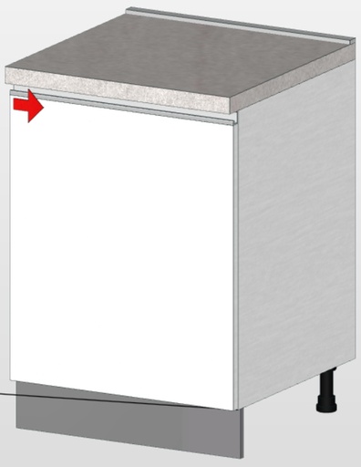 Base de fregadero 1 puerta premium (60 cm) “Matilde”