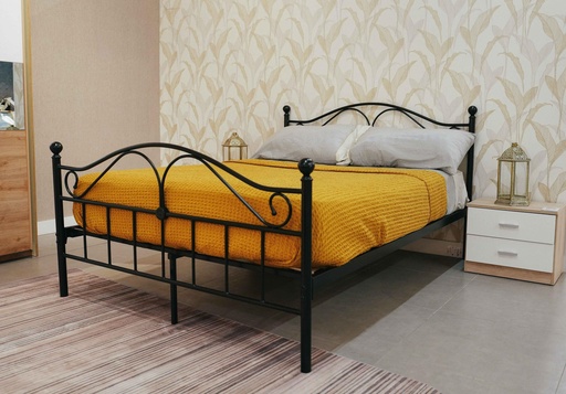Cama metálica “Mandy” con colchón (Queen)