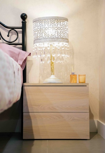 [I2AECDLM10] 2 Drawer Nightstand "Lady"